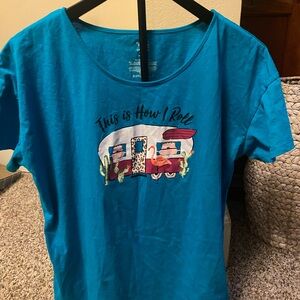 Secret Treasures Teal Graphic Tee